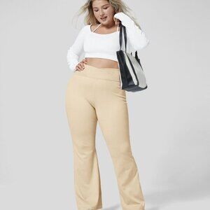 Halara Flex High Waisted Crossover Stretchy Knit Plus Size Casual Flare Jeans 1X